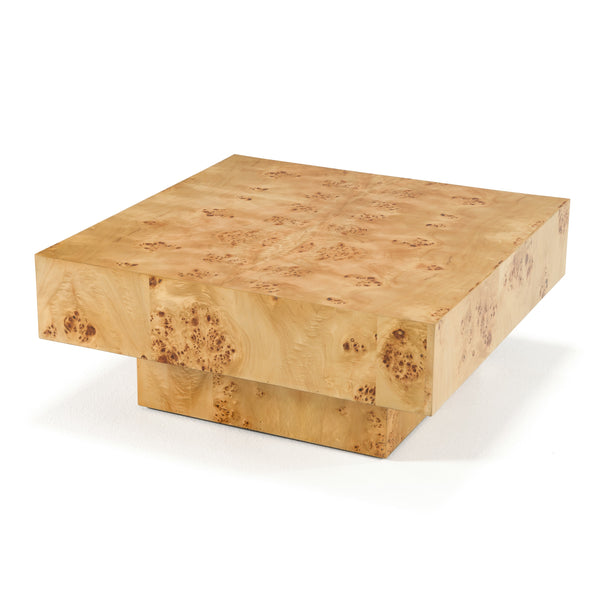 Modrest August Modern Burl Square Coffee Table Model VGMY-5377