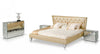 California King Monica Modern Champagne Leather Bed Model VGUNAW227-180-CK