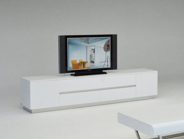 Skyline Modern White Crocodile TV Stand