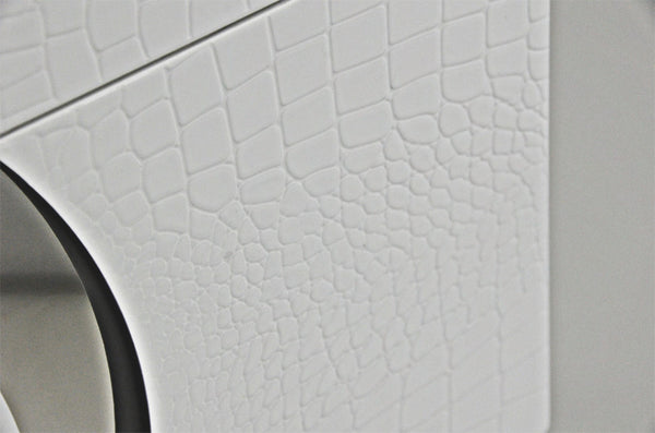 A&X Ovidius Modern White Crocodile Lacquer Bed Model VGUNAW223-180