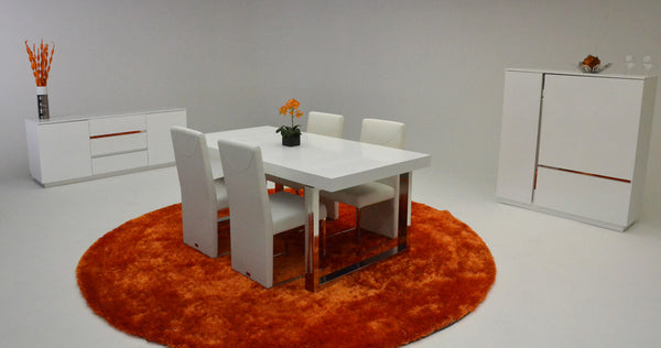 Skyline Modern Extend Able White Dining Table Model VGUNAC803-255