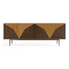Azteca Modern White Oak + Black Geometric Pattern Buffet