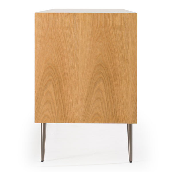 Azteca Modern White Oak + Black Geometric Pattern Buffet