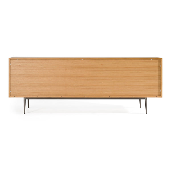 Azteca Modern White Oak + Black Geometric Pattern Buffet