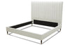 Modrest Hemlock Contemporary White Fabric Ek Bed Model VGKK-B606-WHT-BED-EK