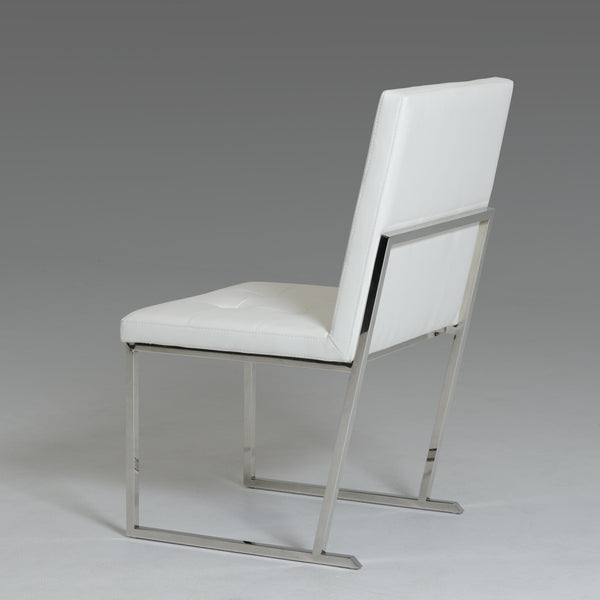 Click Modern White Leatherette Dining Chair (Set of 2)