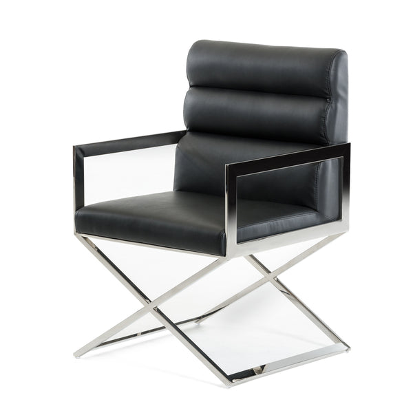 Modrest Capra Modern Black Leatherette Dining Chair Model VGVCB8108VG-BLK