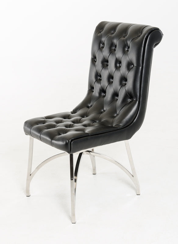 Modrest Silvie Modern Black Leatherette Dining Chair Model VGVCB8351-BLK