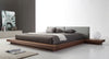 Eastern King Modrest Opal Modern Walnut & Grey Platform Bed Model VGVCBD855-WALGRY-EK
