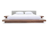 Modrest Opal Modern Walnut & Grey Platform Bed Model VGVCBD855-WALGRY