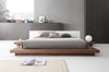 Modrest Opal Modern Walnut & White Platform Bed Model VGVCBD855-WALWHT