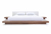 Modrest Opal Modern Walnut & White Platform Bed Model VGVCBD855-WALWHT