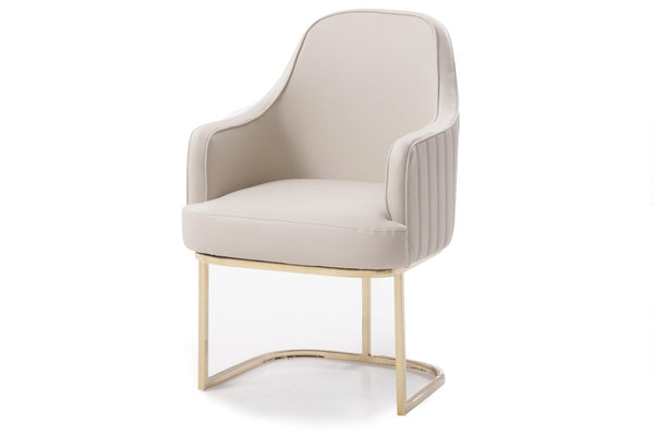 Modrest Tyler Modern Grey & Gold Dining Chair Model VGVCB8599-LTGRY
