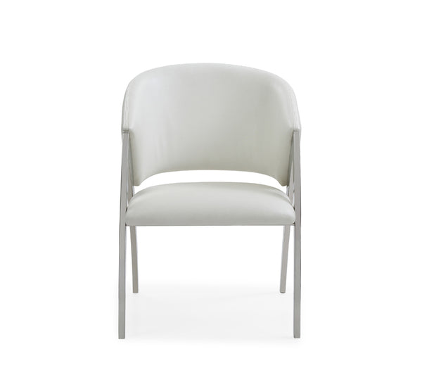 Modrest Rabia Modern White Leatherette Accent Chair Model VGVCB899A-WHT