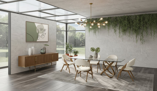 Mason & Lucas Modern Walnut Dining Set