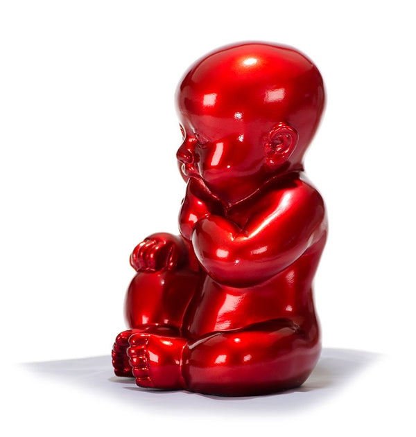 Xd00584 Modern Red Baby Sitting Sculpture Model VGTH-XD00584-RED