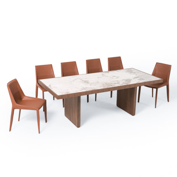 Nova Domus Bailey Modern Walnut Rectangular Dining Table Model VGHB-EM112T3-W