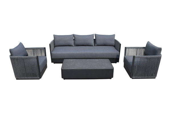Renava Bali Outdoor Black And Grey Sofa Set Model VGGE-P-S0392-BLK-SET
