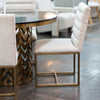 Modrest Barker Modern Beige & Brush Gold Dining Chair (Set Of 2) Model VGGMDC-1251A-DC