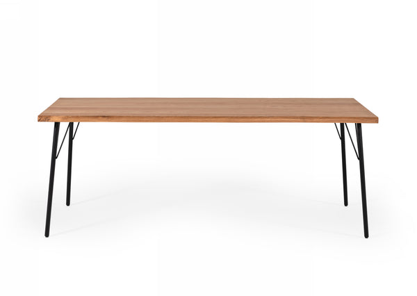 Modrest Barnum Industrial Oak And Black Iron Live Edge Dining Table Model VGAFSH17-CT7