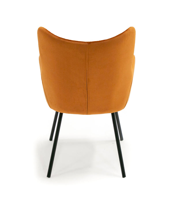 Modrest Barrett Modern Orange & Black Dining Chair Model VGYFDC1040-ORG-DC