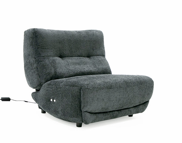 Divani Casa Basil Modern Dark Grey Fabric Large Electric Recliner Chair Model VGSX-22056-RCLNR-LRG-EMBONY