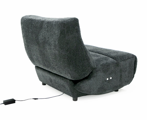 Divani Casa Basil Modern Dark Grey Fabric Large Electric Recliner Chair Model VGSX-22056-RCLNR-LRG-EMBONY