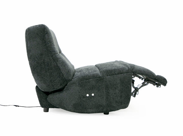 Divani Casa Basil Modern Dark Grey Fabric Large Electric Recliner Chair Model VGSX-22056-RCLNR-LRG-EMBONY