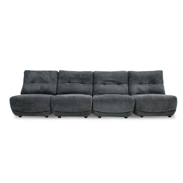 Divani Casa Basil Modern Dark Grey Fabric Small Electric Recliner Chair Model VGSX-22056-RCLNR-SML-EMBONY