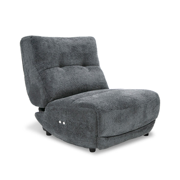 Divani Casa Basil Modern Dark Grey Fabric Small Electric Recliner Chair Model VGSX-22056-RCLNR-SML-EMBONY