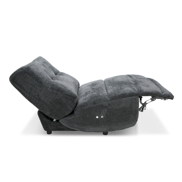 Divani Casa Basil Modern Dark Grey Fabric Small Electric Recliner Chair Model VGSX-22056-RCLNR-SML-EMBONY
