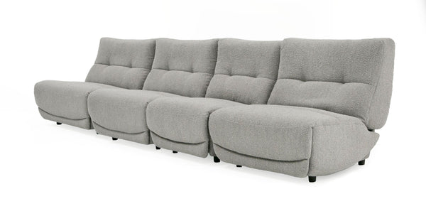 Divani Casa Basil Modern Grey Fabric Small Electric Recliner Chair Model VGSX-22056-RCLNR-SML-SLATE