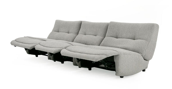 Divani Casa Basil Modern Grey Fabric Small Electric Recliner Chair Model VGSX-22056-RCLNR-SML-SLATE