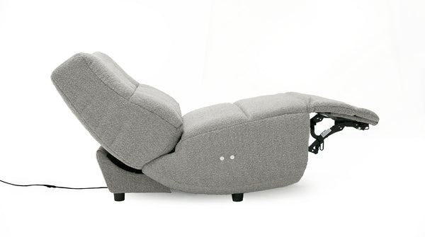 Divani Casa Basil Modern Grey Fabric Small Electric Recliner Chair Model VGSX-22056-RCLNR-SML-SLATE