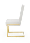 Modrest Batavia Modern White & Gold Dining Chair (Set Of 2) Model VGEWF3131BM-WHT-DC