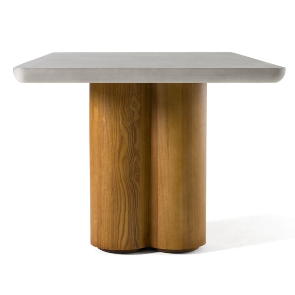 Modrest Bateman Modern Faux Concrete & Walnut Dining Table Model VGMC-GF-1C011