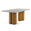 Modrest Bateman Modern Faux Concrete & Walnut Dining Table Model VGMC-GF-1C011