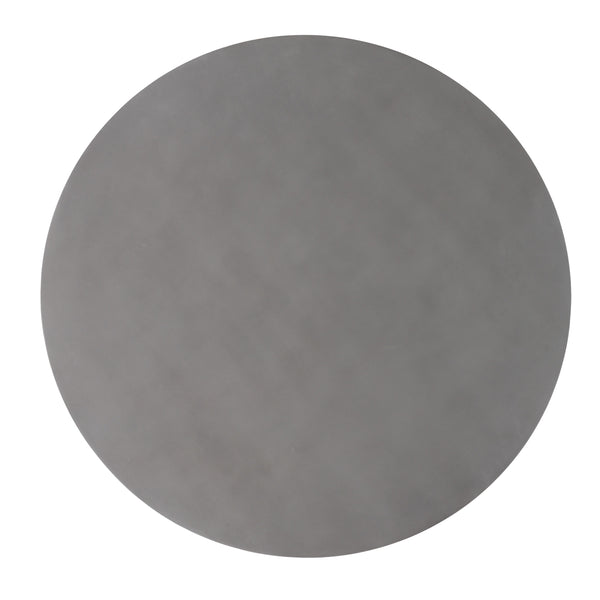 Bateman Modern Faux Concrete + Walnut Round Dining Table