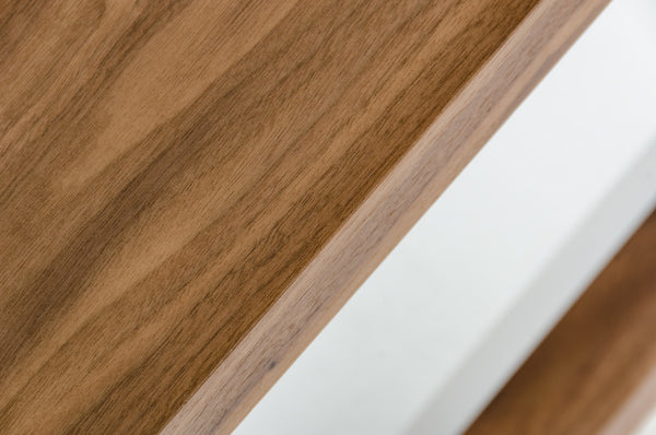 Modrest Jefferson Low Mid Century Walnut & White Tv Stand Model VGBB662N-LOW