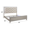 ACME Sliverfluff Synthetic Leather & Champagne Eastern King Bed with LED Model BD00238EK