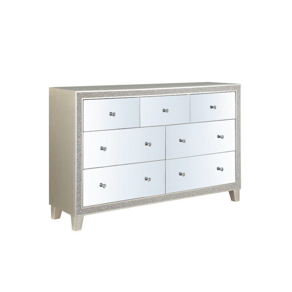 ACME Sliverfluff Mirrored & Champagne Dresser Model BD00246