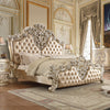 ACME Vatican Synthetic Leather Light Gold & Champagne Silver Eastern King Bed Model BD00461EK