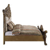 ACME Constantine Synthetic Leather Light Gold Brown & Gold Eastern King Bed Model BD00471EK