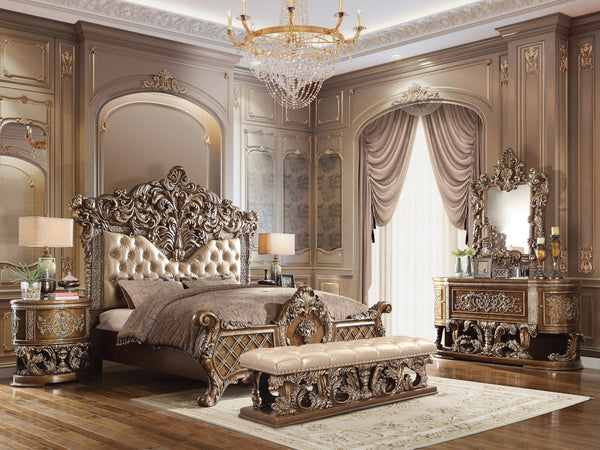 ACME Constantine Brown & Gold Mirror Model BD00473