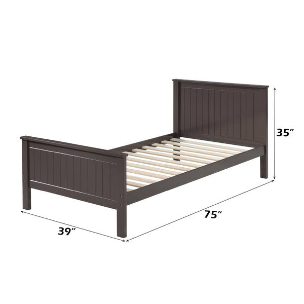 ACME Bungalow Chocolate Twin Bed Model BD00494