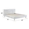 ACME Doris Vintage White Top Grain Leather Queen Bed Model BD00565Q