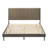 ACME Valdemar Brown Fabric & Weathered Gray Queen Bed Model BD00571Q