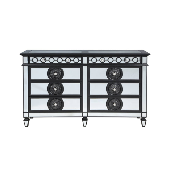 ACME Varian II Mirrored Black & Silver Dresser Model BD00587