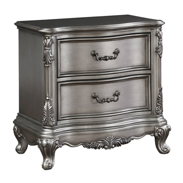 ACME Ariadne Antique Platinum Nightstand Model BD00604