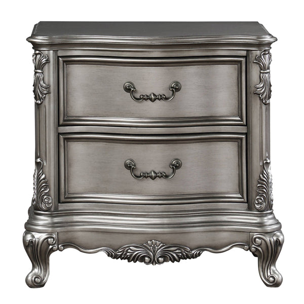 ACME Ariadne Antique Platinum Nightstand Model BD00604